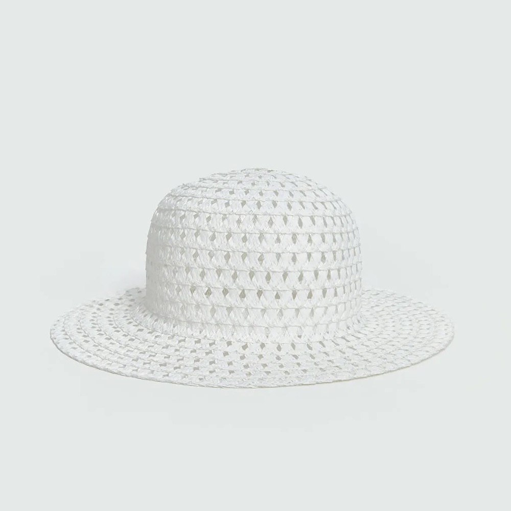 Chic White Crochet Sun Hat